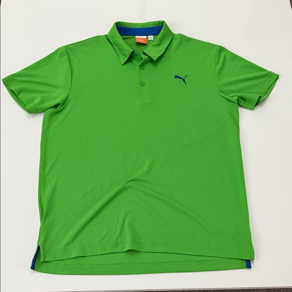 PUMA SPORT LIFESTYLE  Polo Shirt T-Shirt Size MEDIUM M GREEN